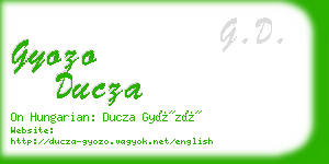 gyozo ducza business card